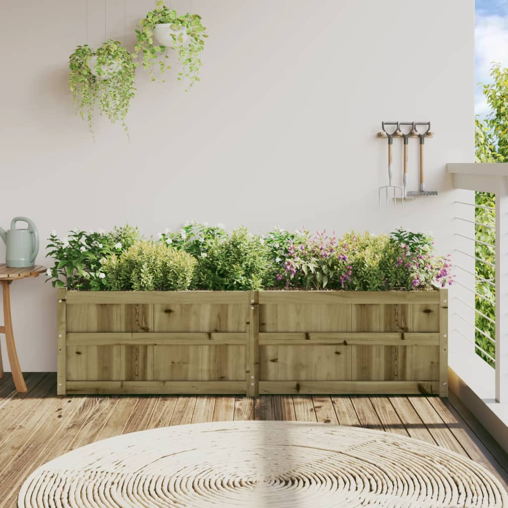 Vidaxl plantenbak 180x50x50 cm geïmpregneerd groenenhout