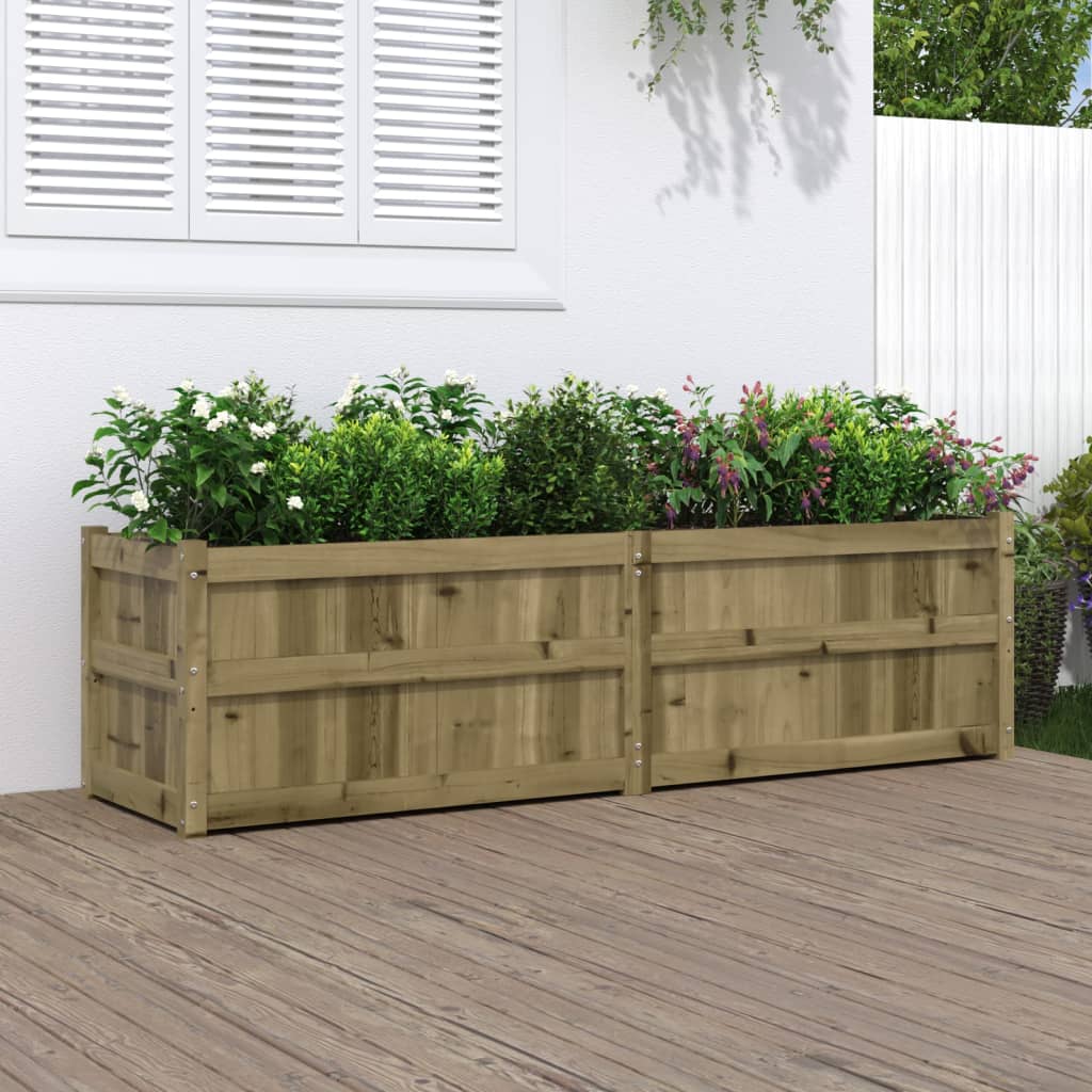 Vidaxl plantenbak 180x50x50 cm geïmpregneerd groenenhout