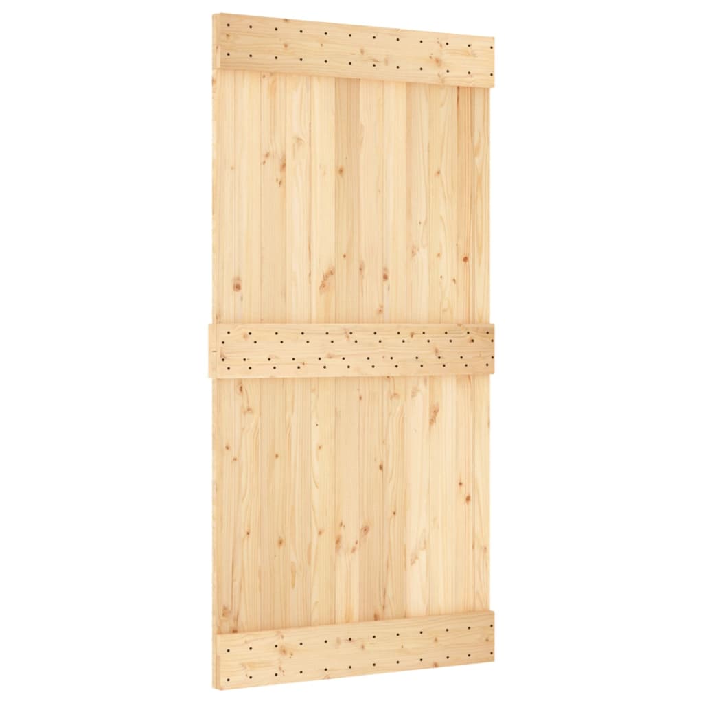 VidaXL Schuifdeur met beslag 100x210 cm massief groenhout