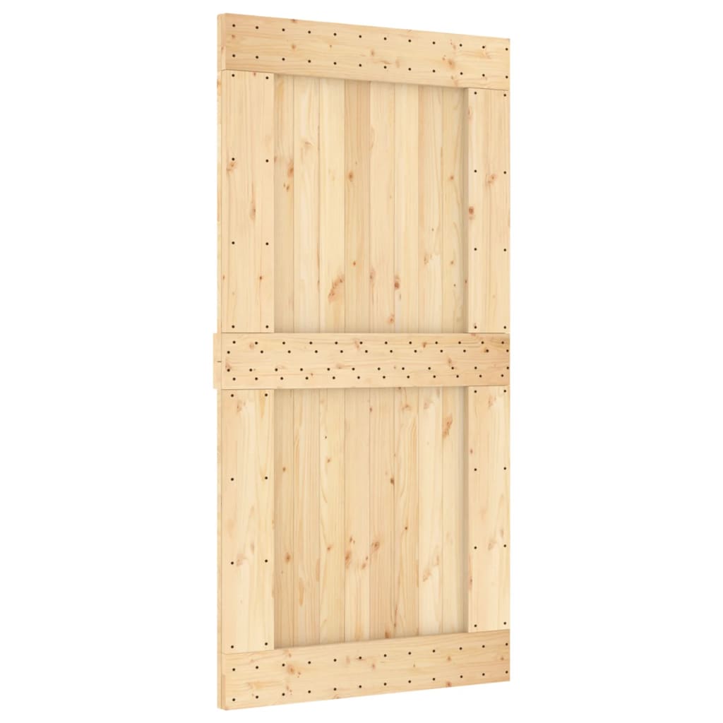 VidaXL Schuifdeur met beslag 100x210 cm massief groenhout