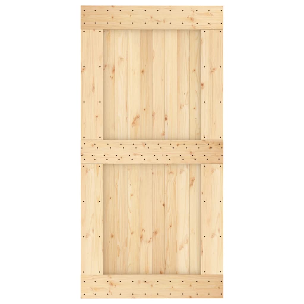 VidaXL Schuifdeur met beslag 100x210 cm massief groenhout