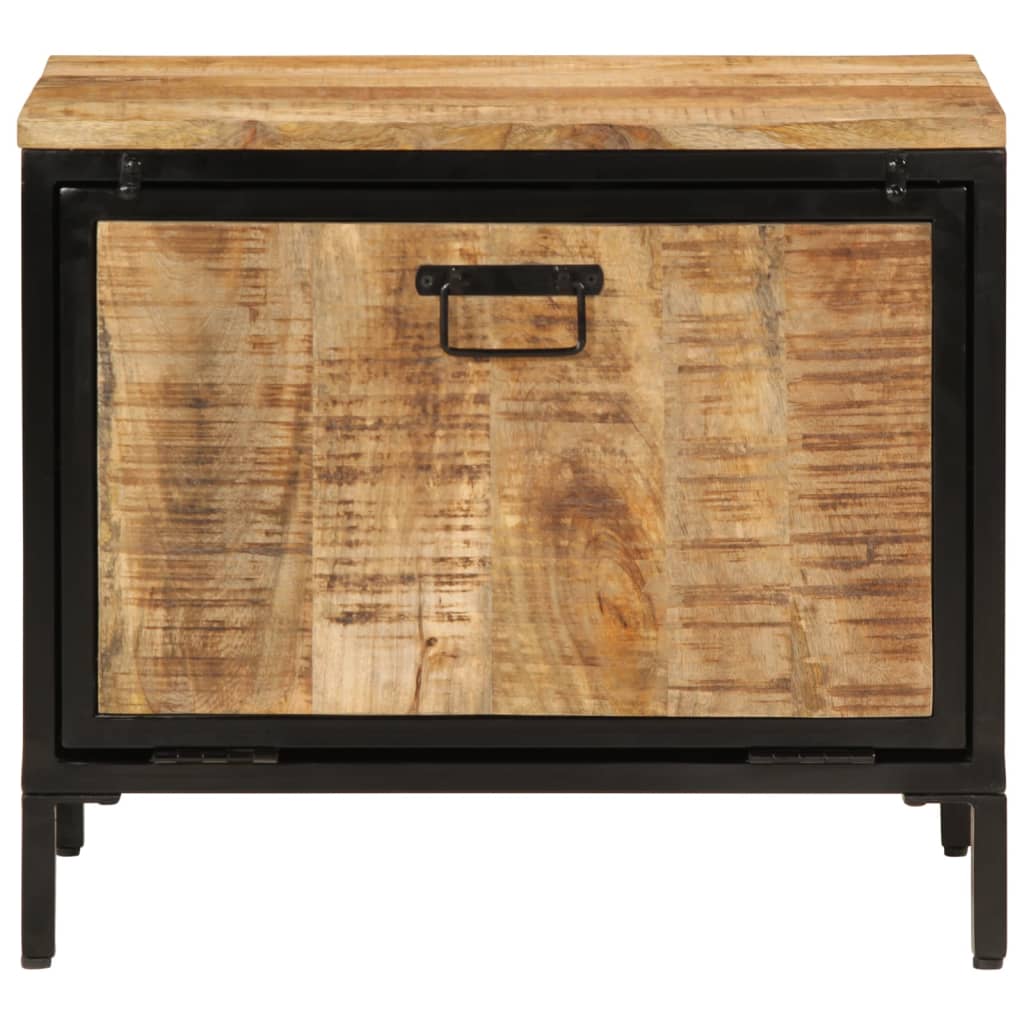Vidaxl schoenenkast 60x35x53 cm massief ruw mangohout