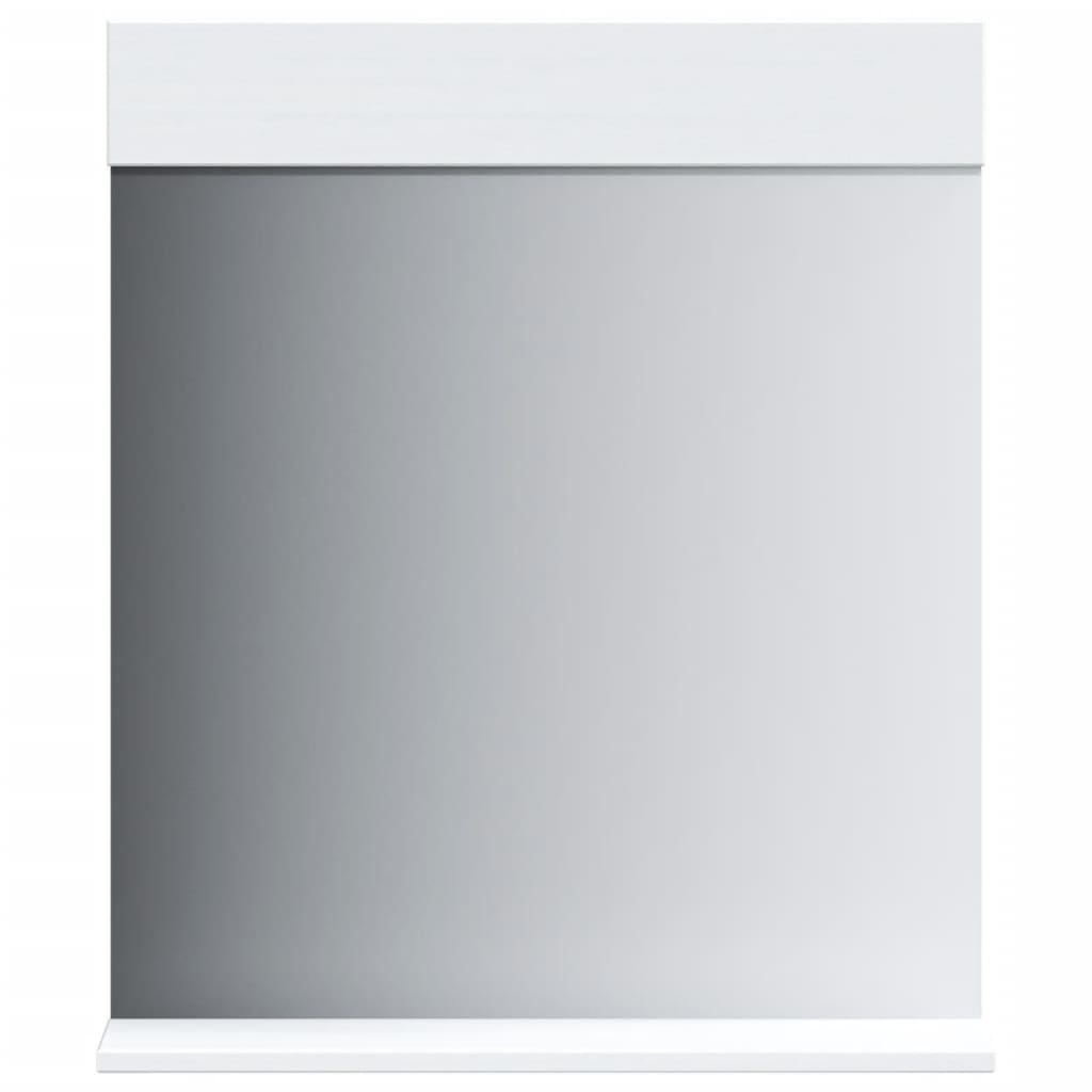 Vidaxl badkamerspiegel met schap berg 60x12x70 cm massief hout wit
