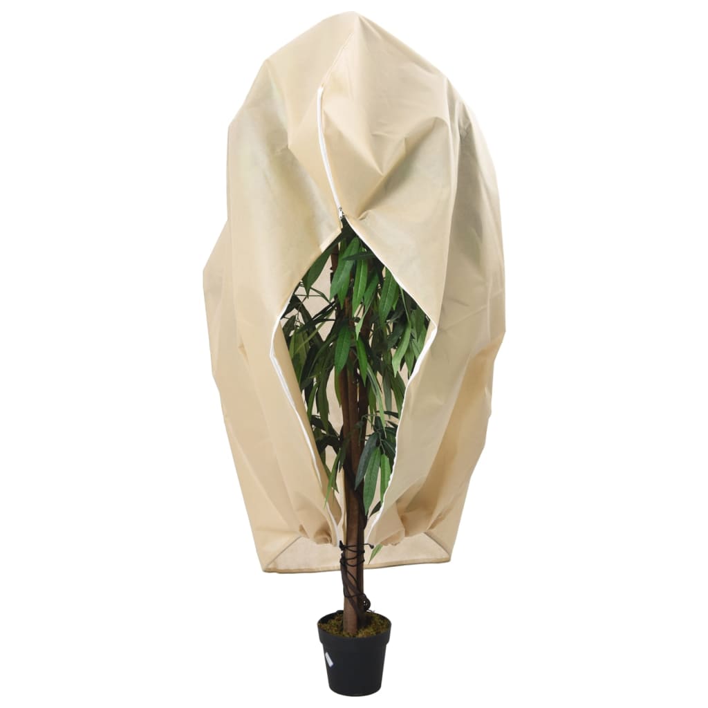 VidaXL Plantenhoezen met verbrand 4 st 70 g m² 1x1,55 m
