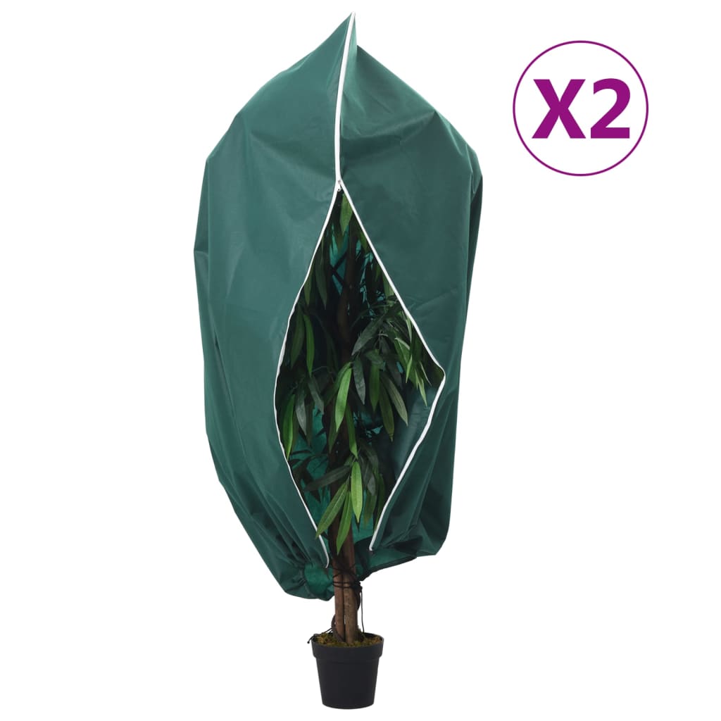 VidaXL Plantenhoezen met verbrand 2 st 70 g m² 3,93x3,5 m