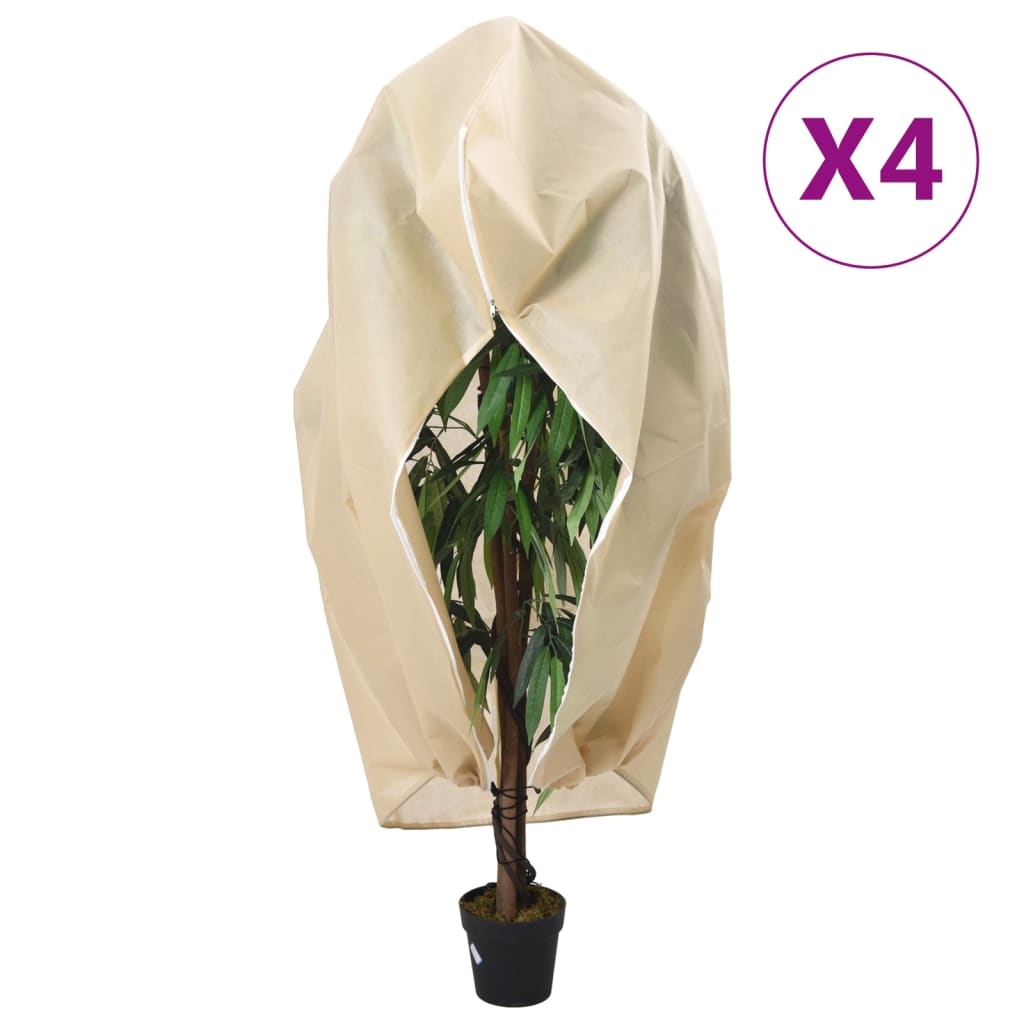 VidaXL Plantenhoezen met verbrand 4 st 70 g m² 3,14x2,5 m