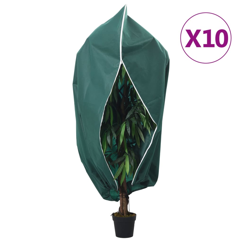 VidaXL Plantenhoezen met verbrand 10 st 70 g m² 3,14x2,5 m