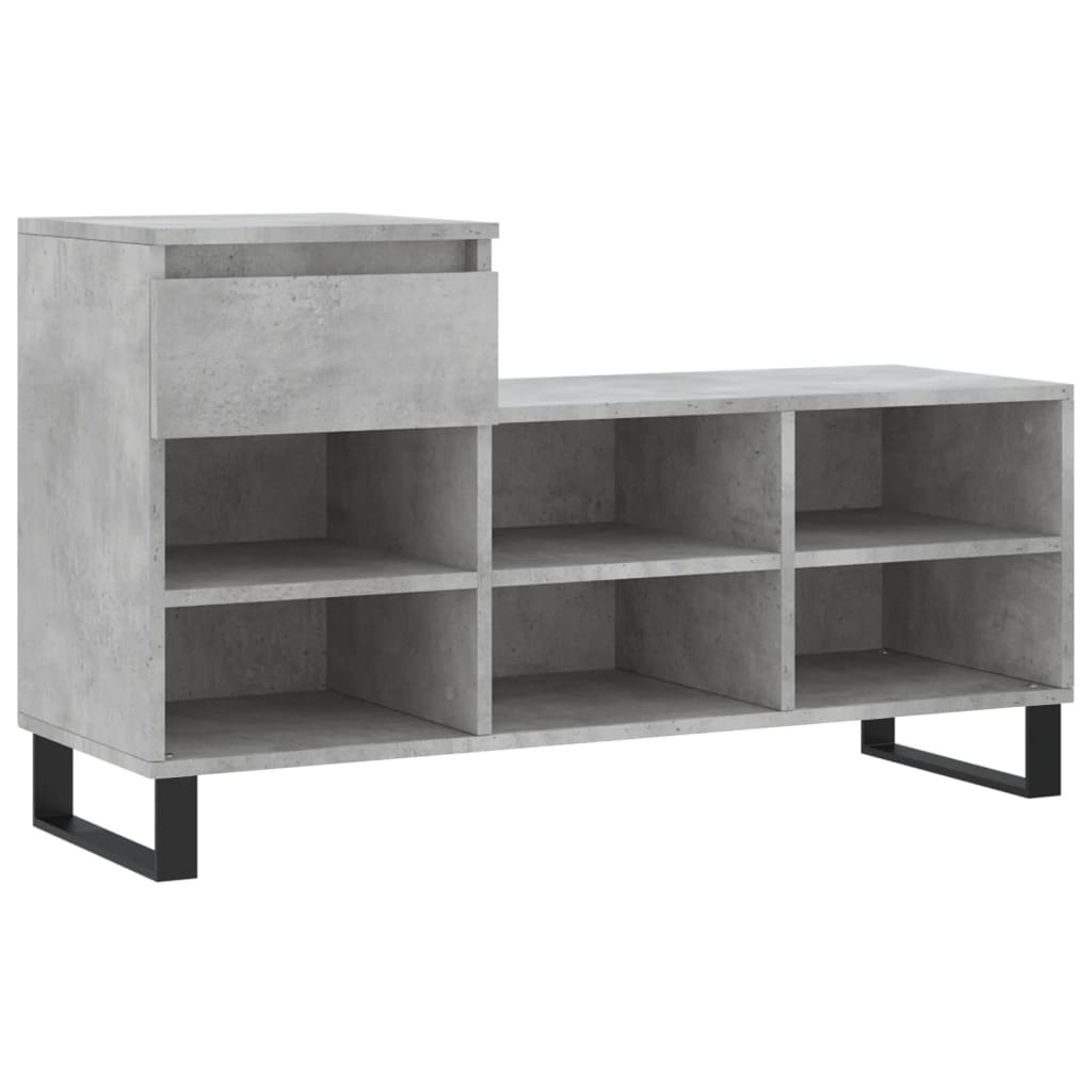 VidaXL Schoenenkast 102x36x60 cm bewerkt hout betongrijs