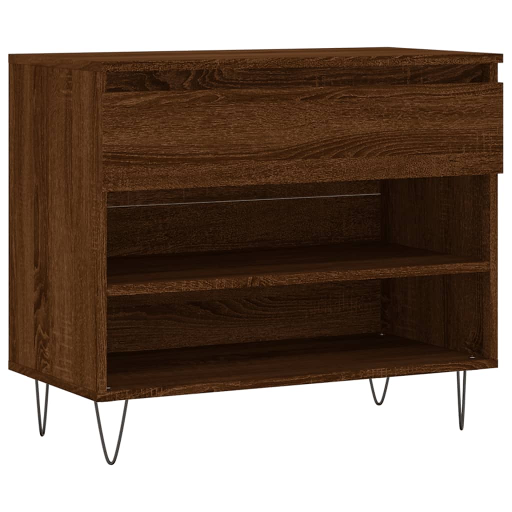 VidaXL Schoenenkast 70x36x60 cm bewerkt hout bruin eikenkleur