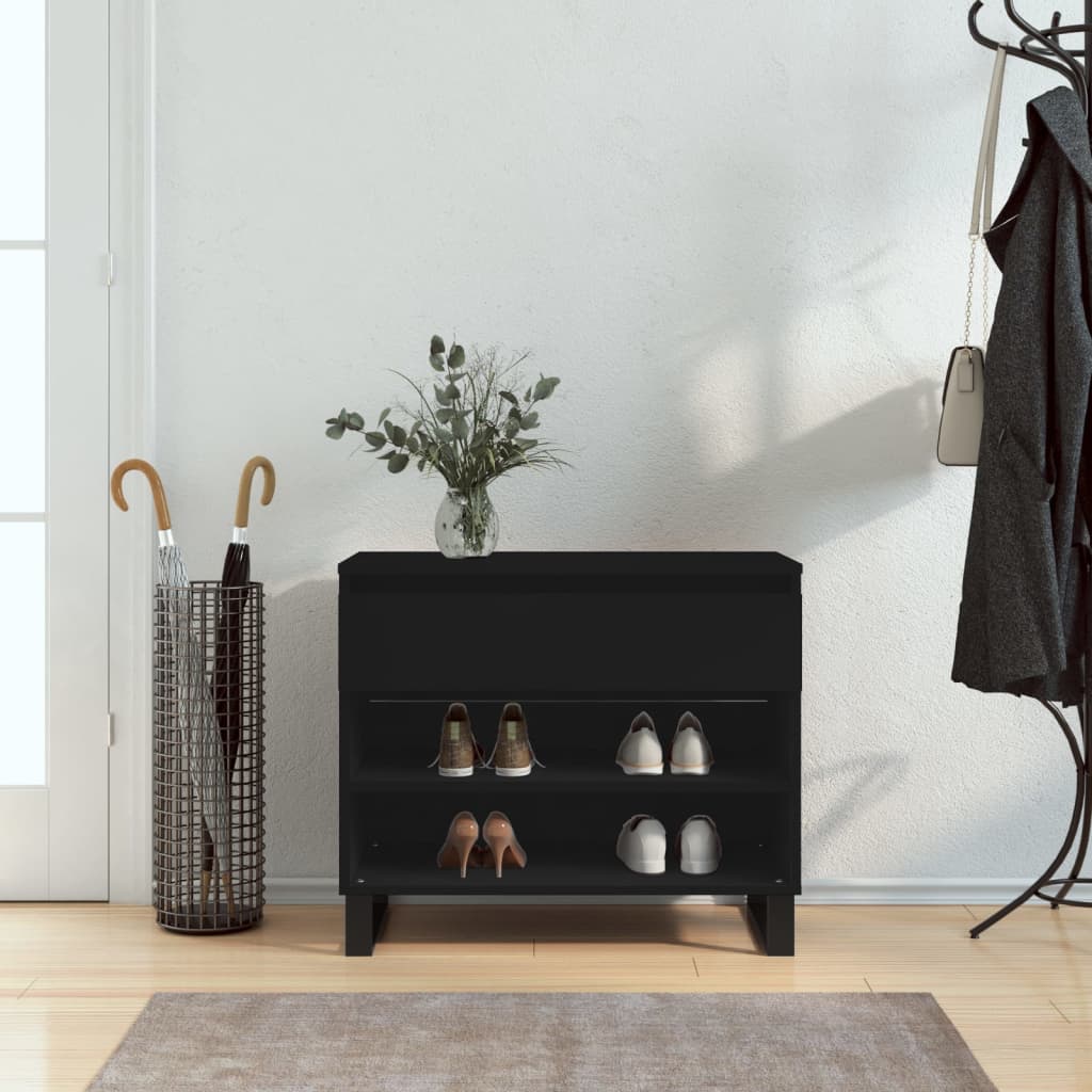 VidaXL Schoenenkast 70x36x60 cm bewerkt hout zwart