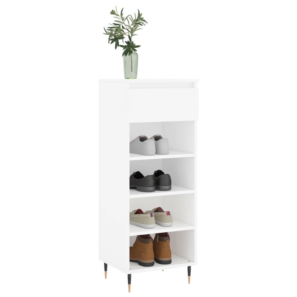 VidaXL Schoenenkast 40x36x105 cm bewerkt hout wit