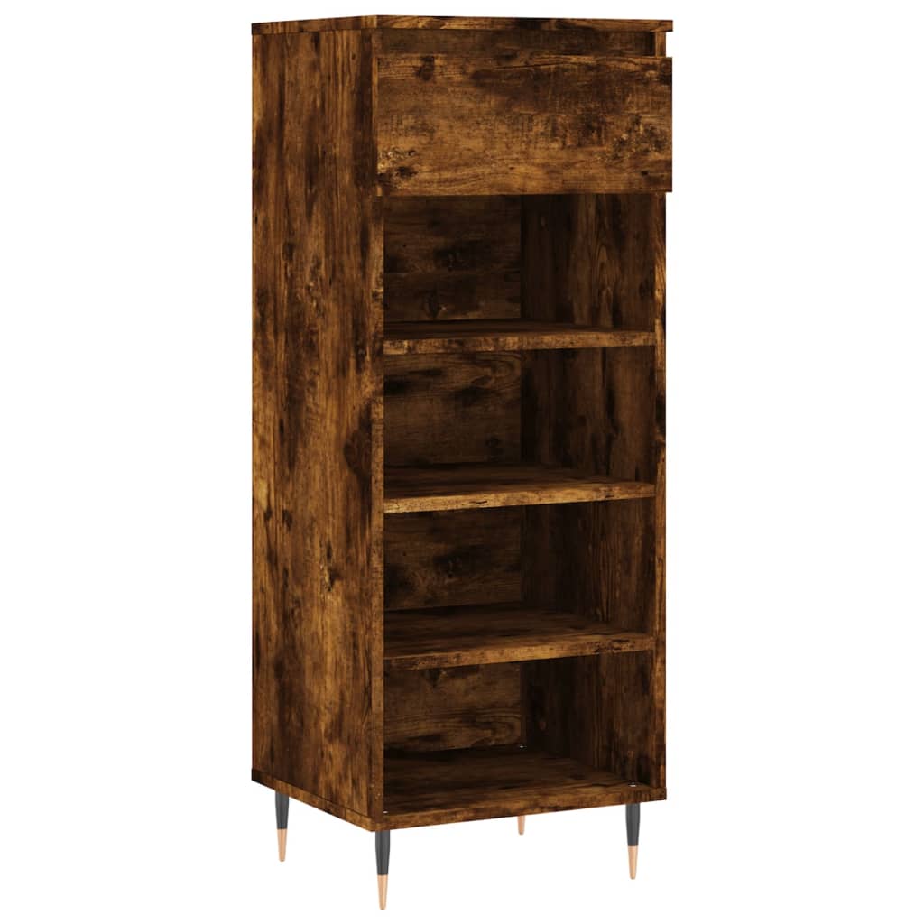 VidaXL Schoenenkast 40x36x105 cm bewerkt hout gerookt eikenkleurig