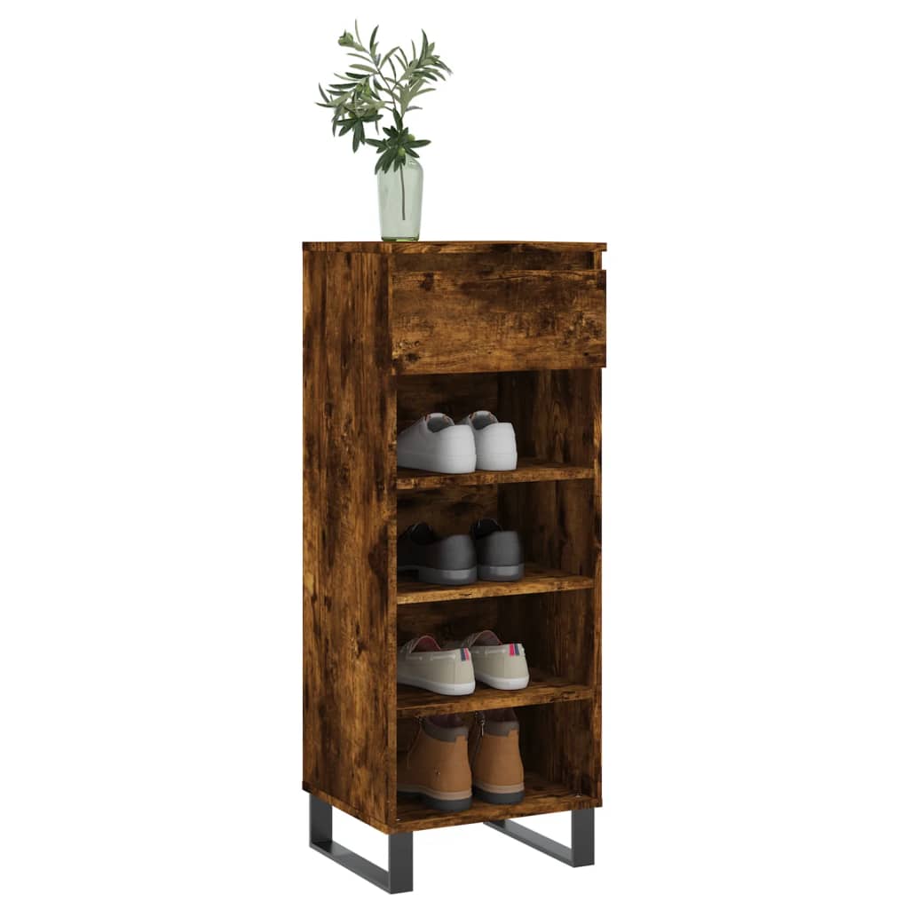 VidaXL Schoenenkast 40x36x105 cm bewerkt hout gerookt eikenkleurig