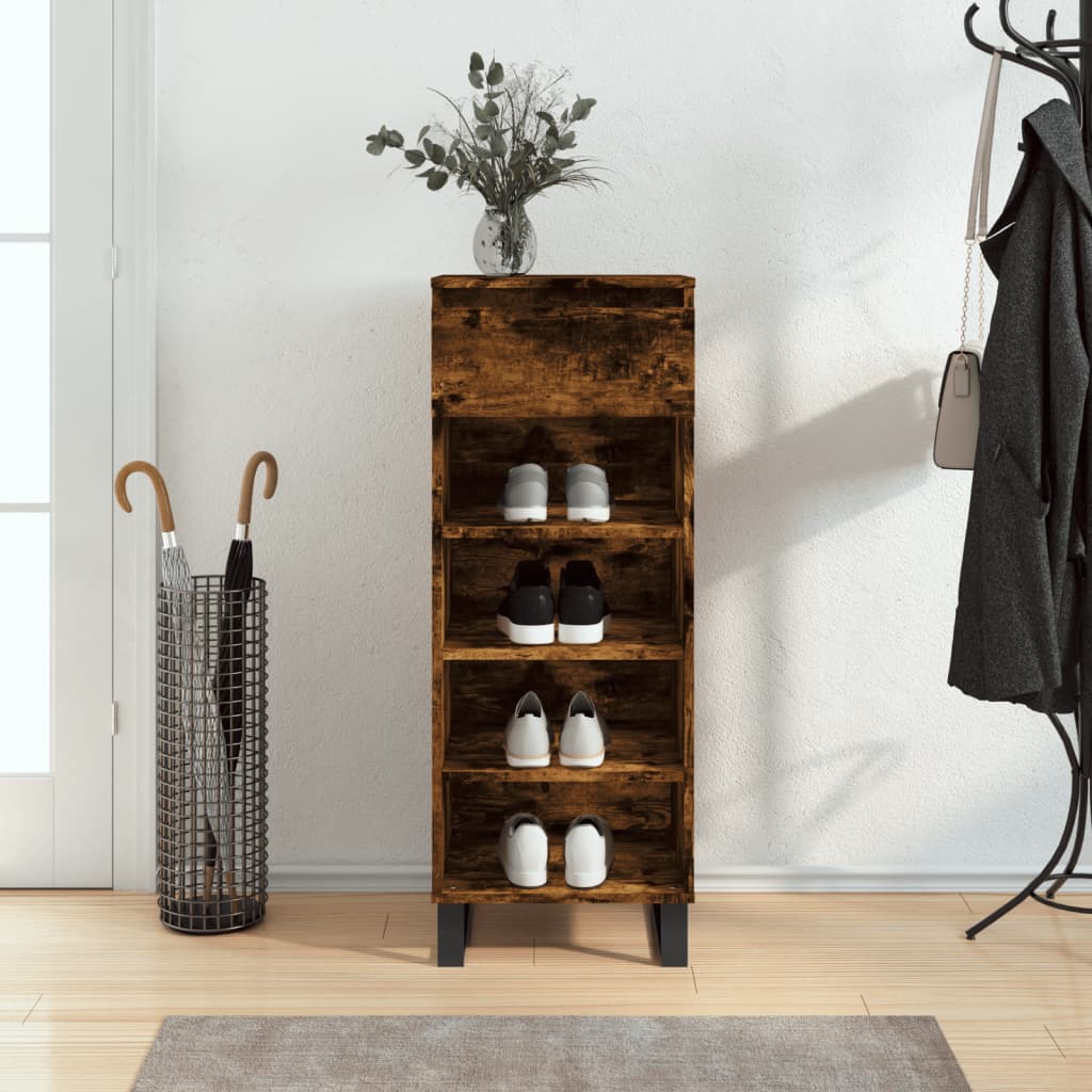 VidaXL Schoenenkast 40x36x105 cm bewerkt hout gerookt eikenkleurig