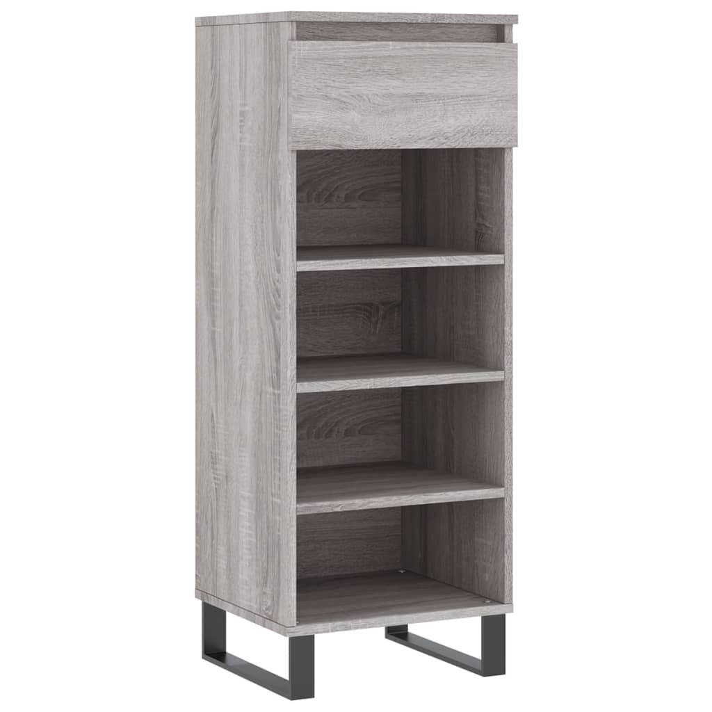 VidaXL Schoenenkast 40x36x105 cm bewerkt hout grijs sonoma