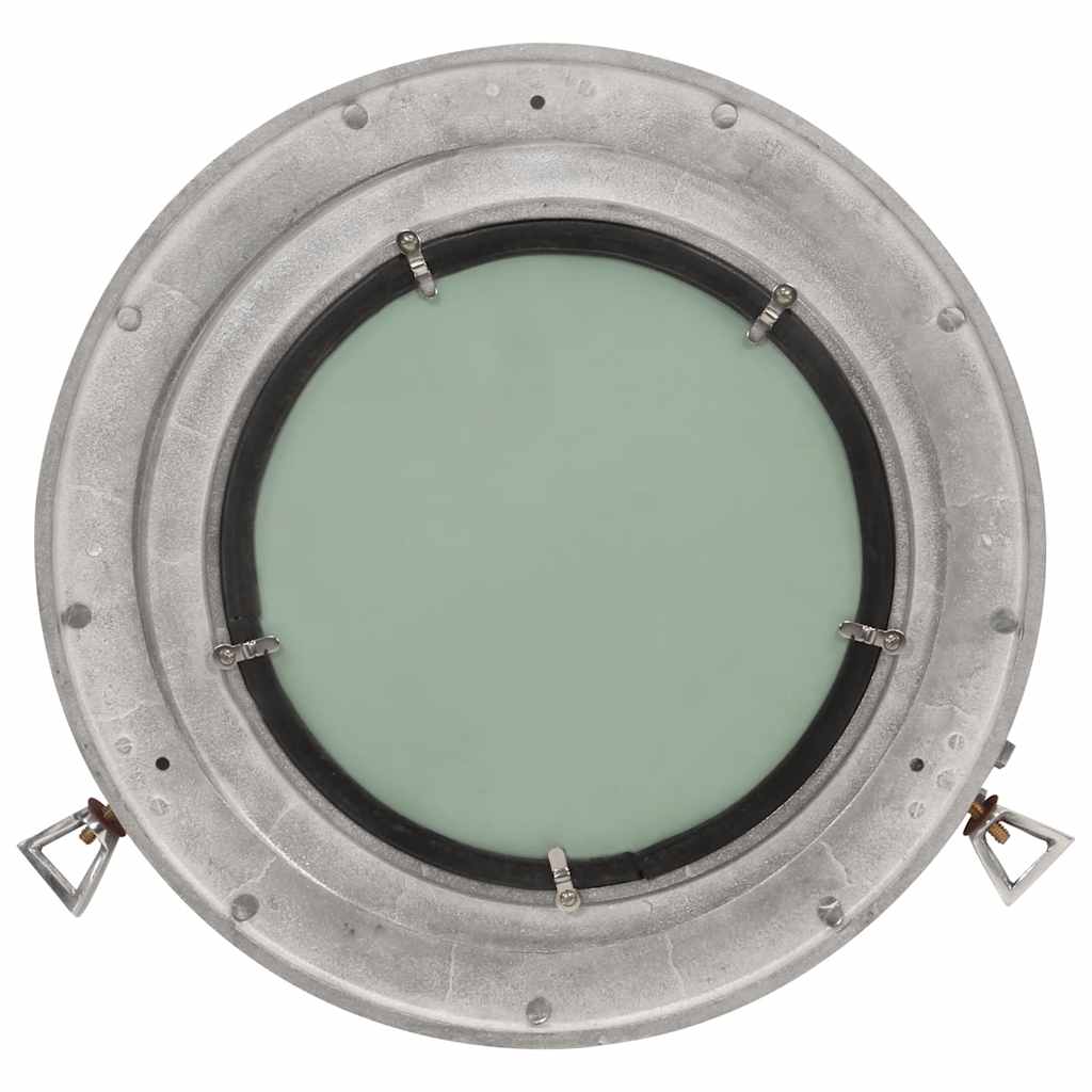 VidaXL Wandspiegel patrijspoort Ø38 cm aluminium en glas