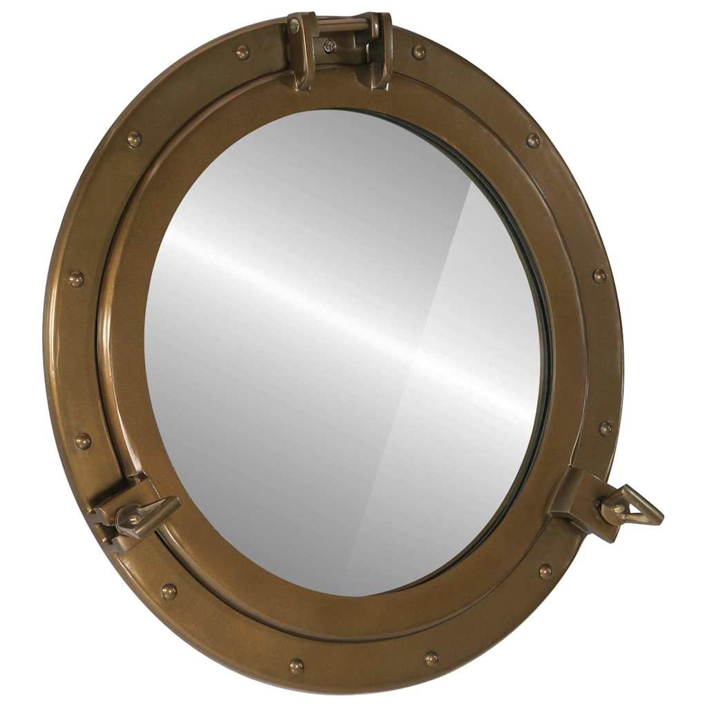 Vidaxl wandspiegel patrijspoort ø50 cm aluminium en glas