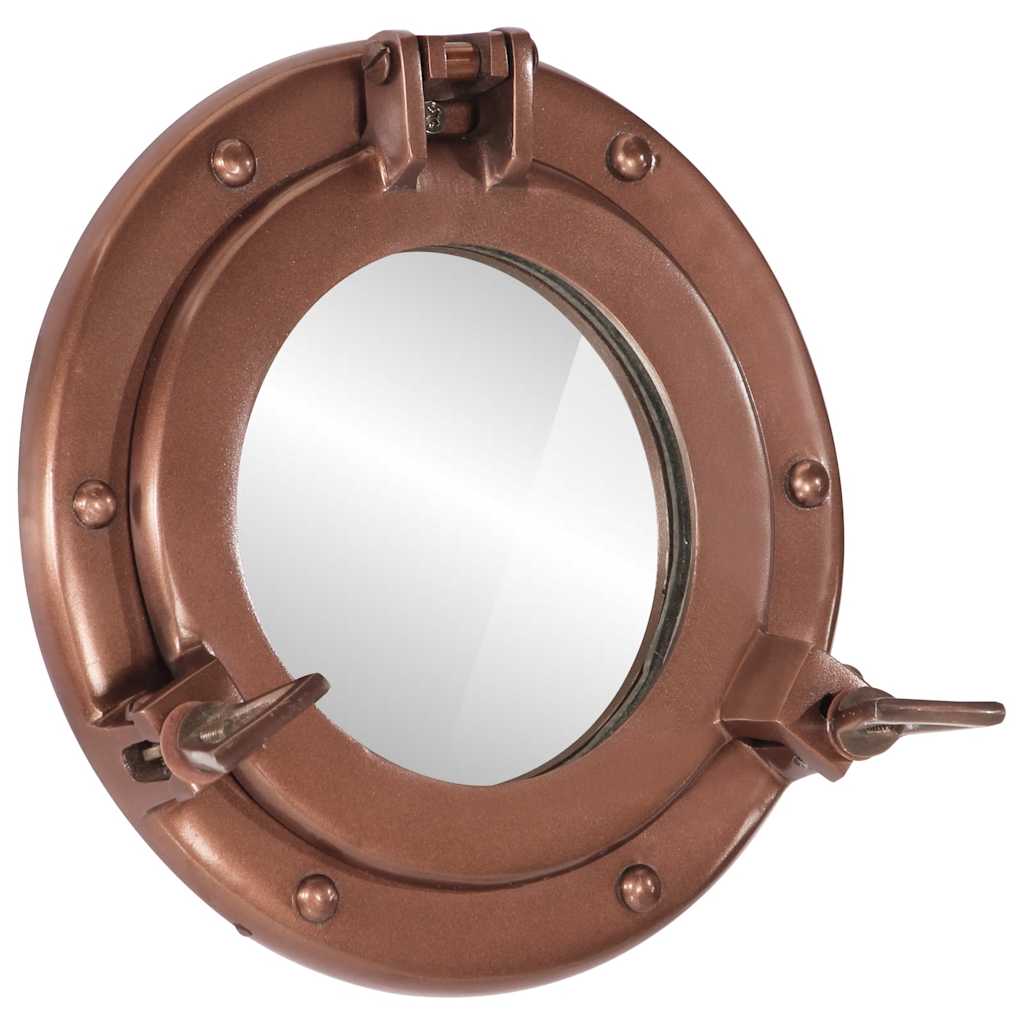 Vidaxl wandspiegel patrijspoort ø23 cm aluminium en glas
