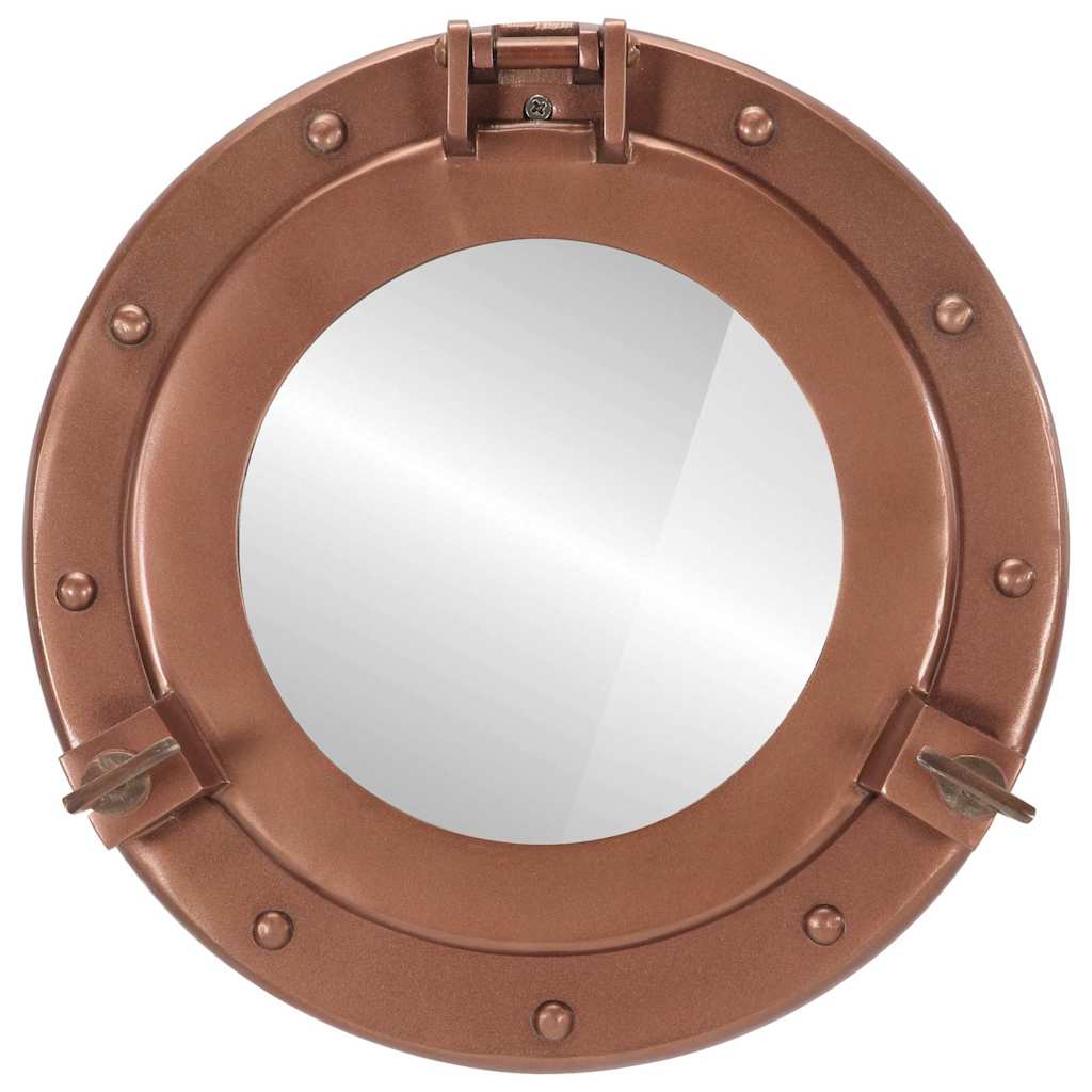 VidaXL Wandspiegel patrijspoort Ø30 cm aluminium en glas