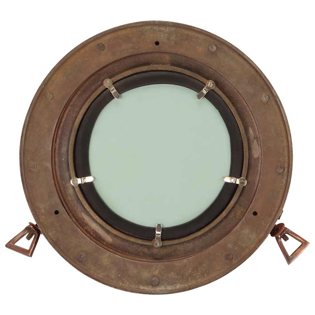VidaXL Wandspiegel patrijspoort Ø30 cm aluminium en glas