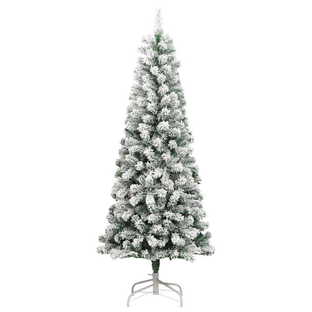 Vidaxl kunstkerstboom met scharnieren en sneeuw 180 cm