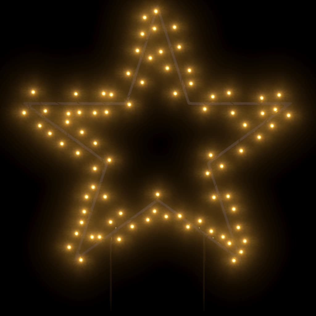 Vidaxl kerstverlichting ster met grondpinnen 80 led's 60 cm