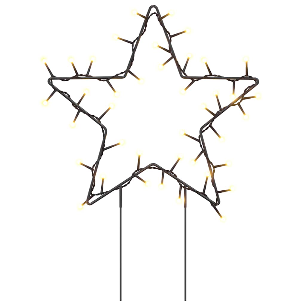 Vidaxl kerstverlichting ster 3 st met grondpinnen 50 led's 29 cm