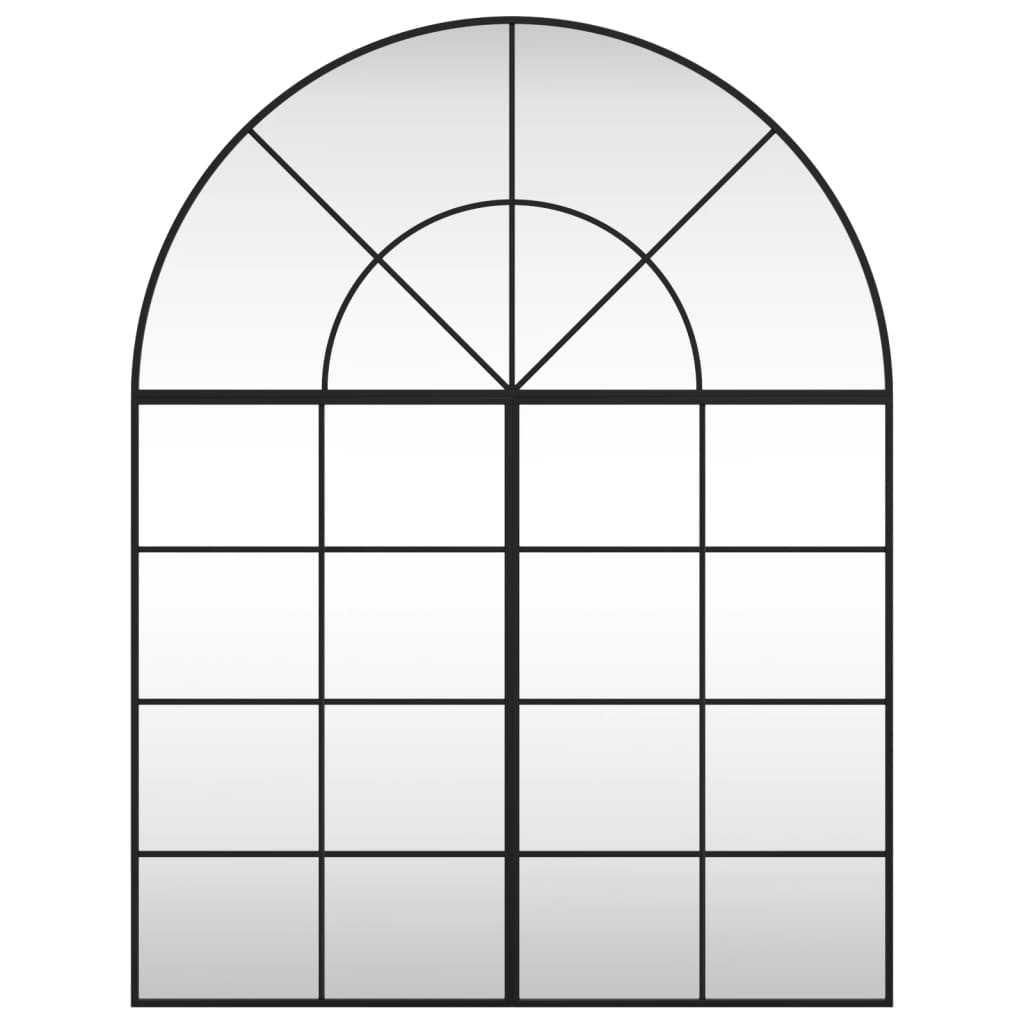 Vidaxl wandspiegel boog 100x130 cm ijzer zwart