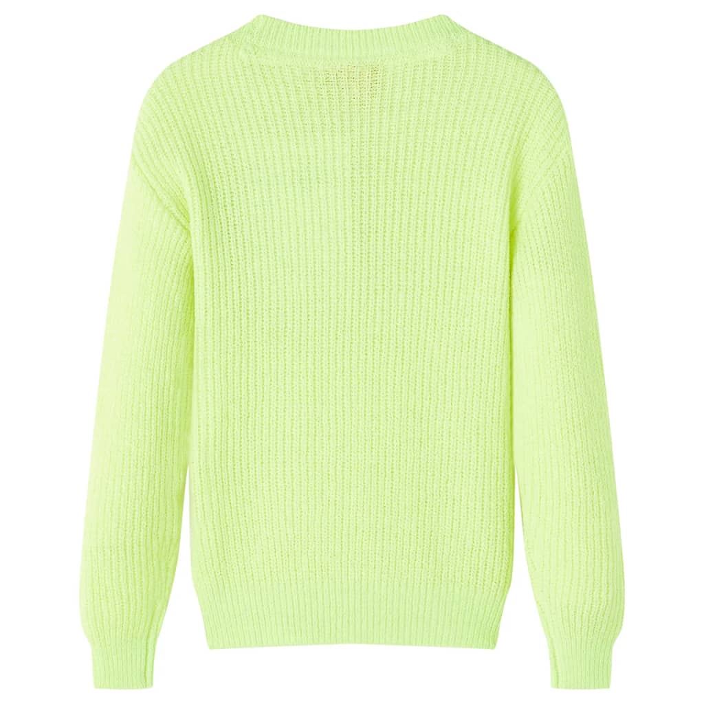 Vidaxl kindertrui gebreid 128 neongeel