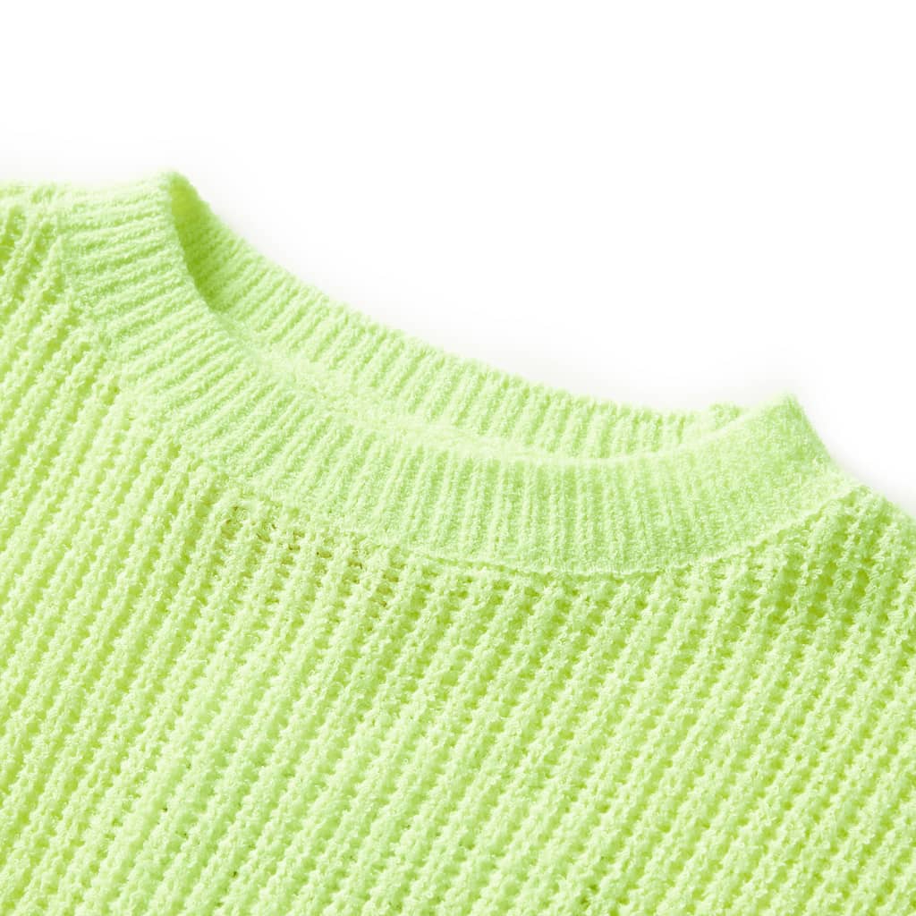 Vidaxl kindertrui gebreid 140 neongeel