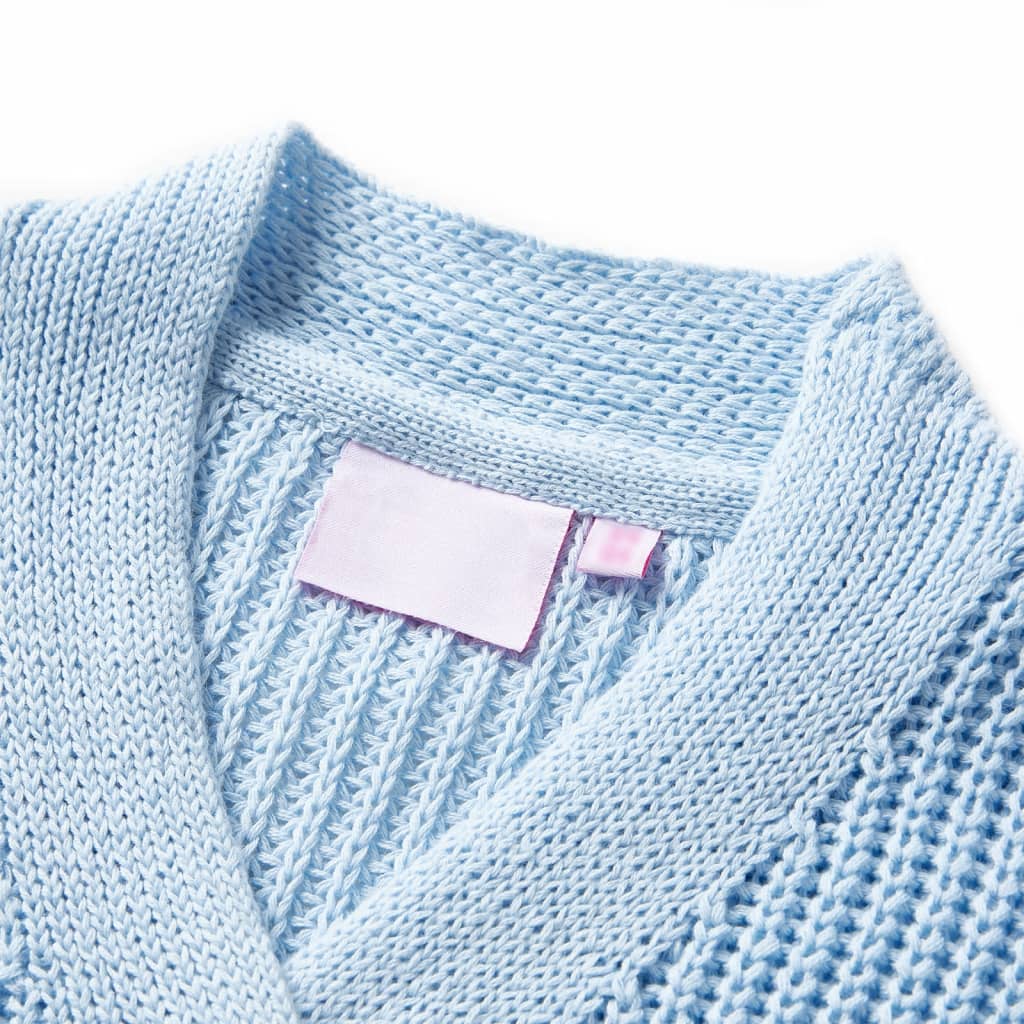 VidaXL Kindervest gebreid 140 blauw