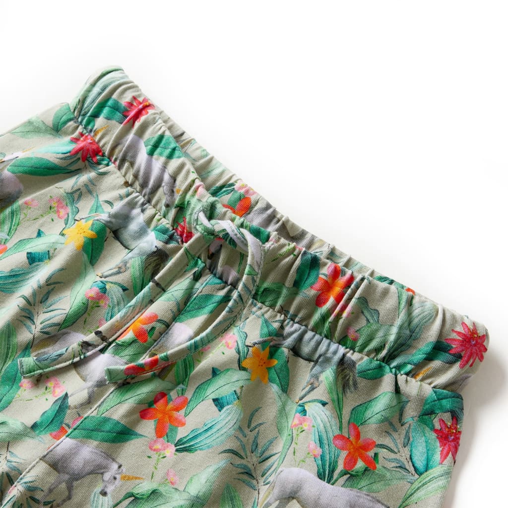 VidaXL Kindershort met trekkoord 140 lichtkaki