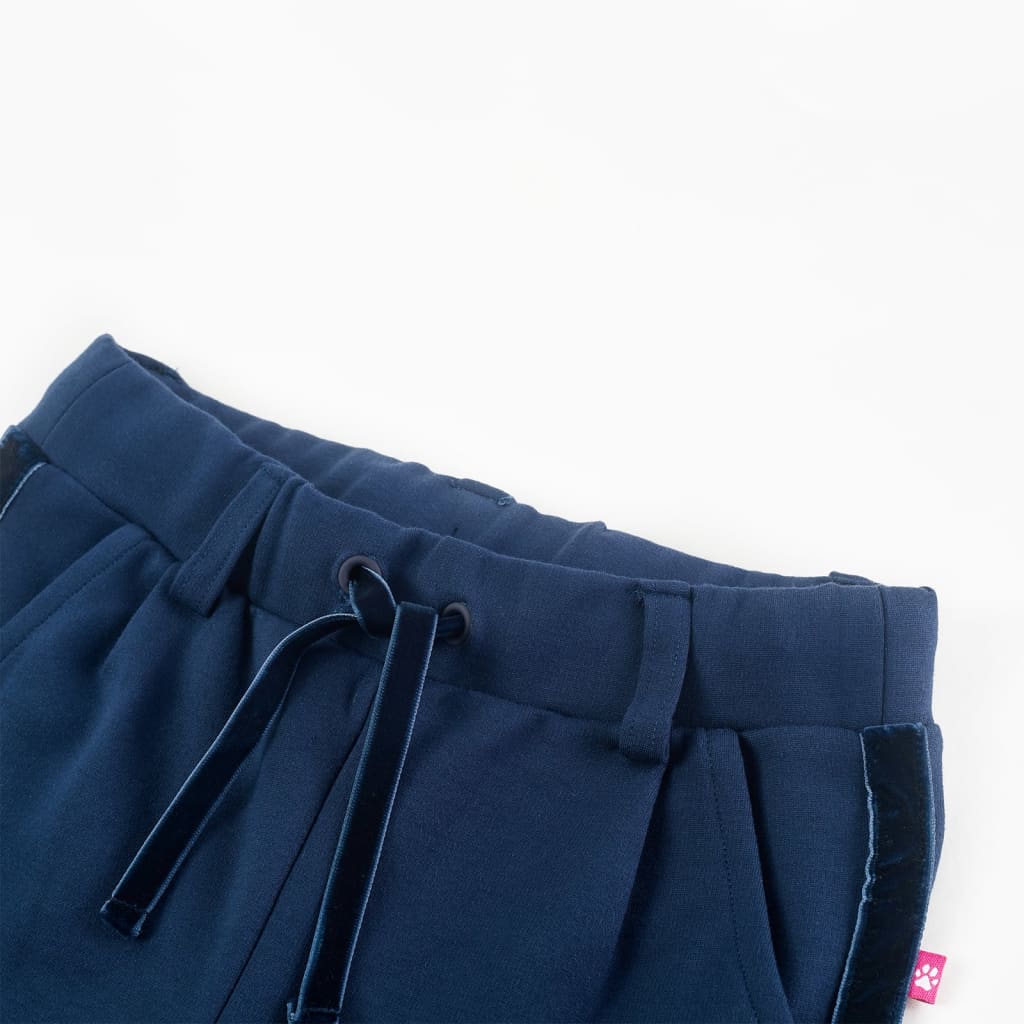 Vidaxl kinderbroek met zwarte bies 116 marineblauw