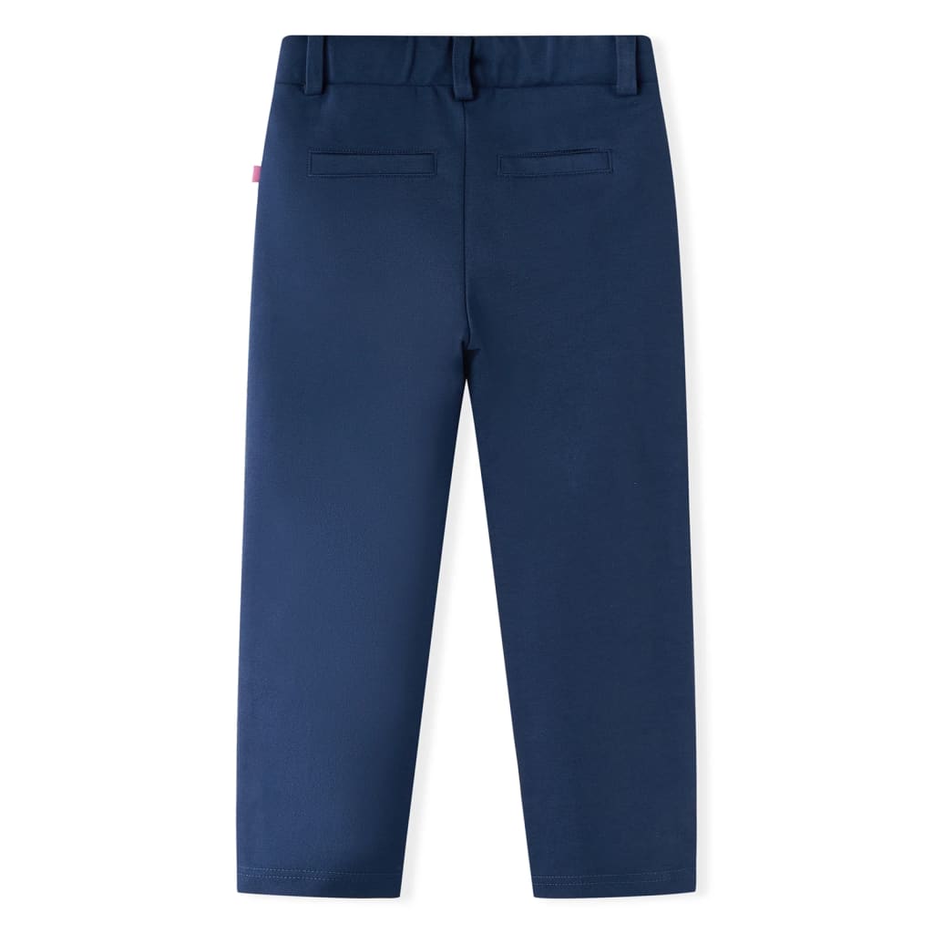 Vidaxl kinderbroek met zwarte bies 140 marineblauw