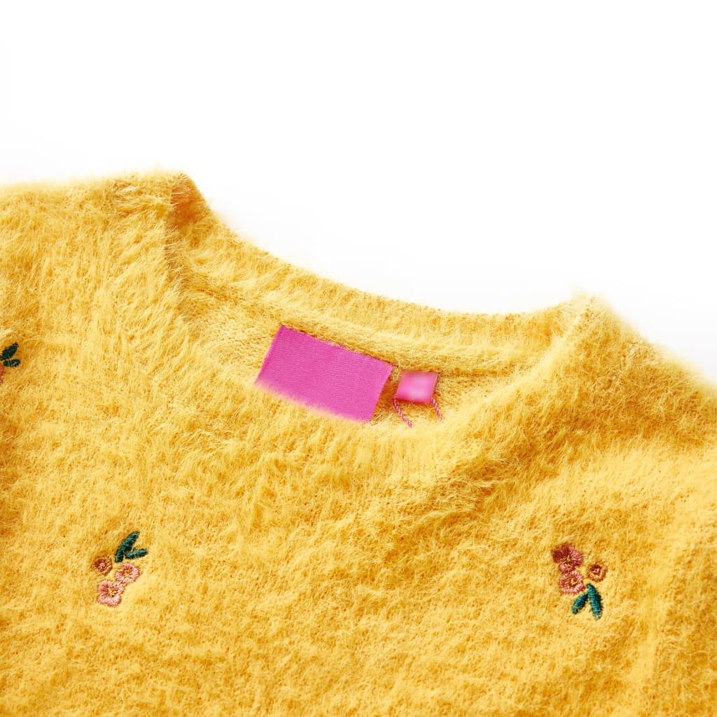 Vidaxl kindertrui gebreid 92 okerkleurig