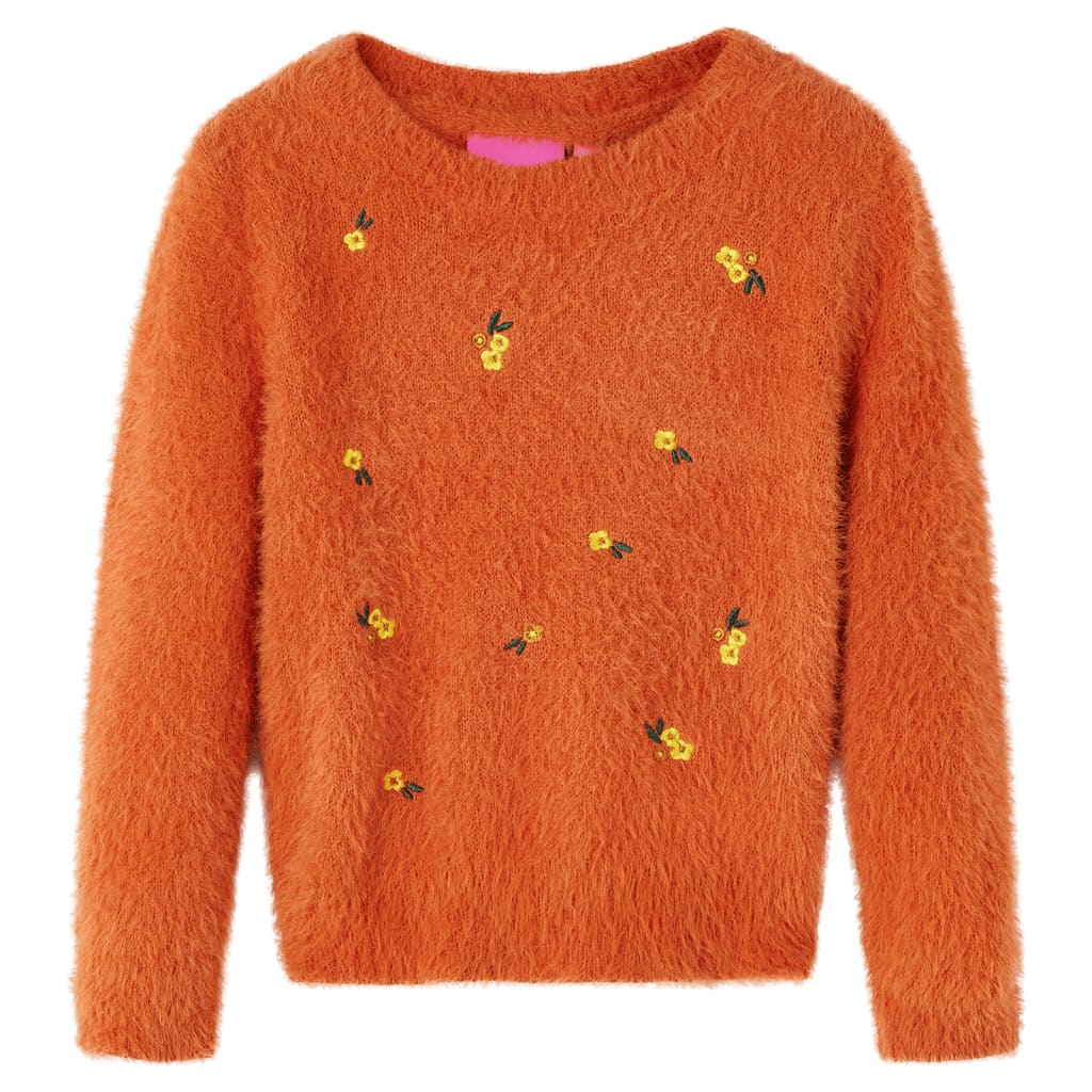 Vidaxl kindertrui gebreid 92 oranjebruin
