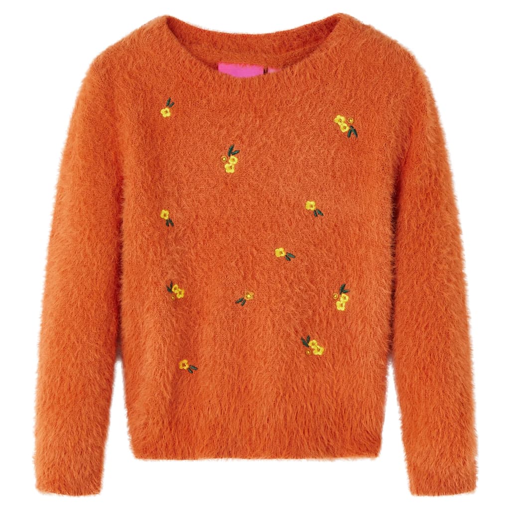 Vidaxl kindertrui gebreid 116 oranjebruin