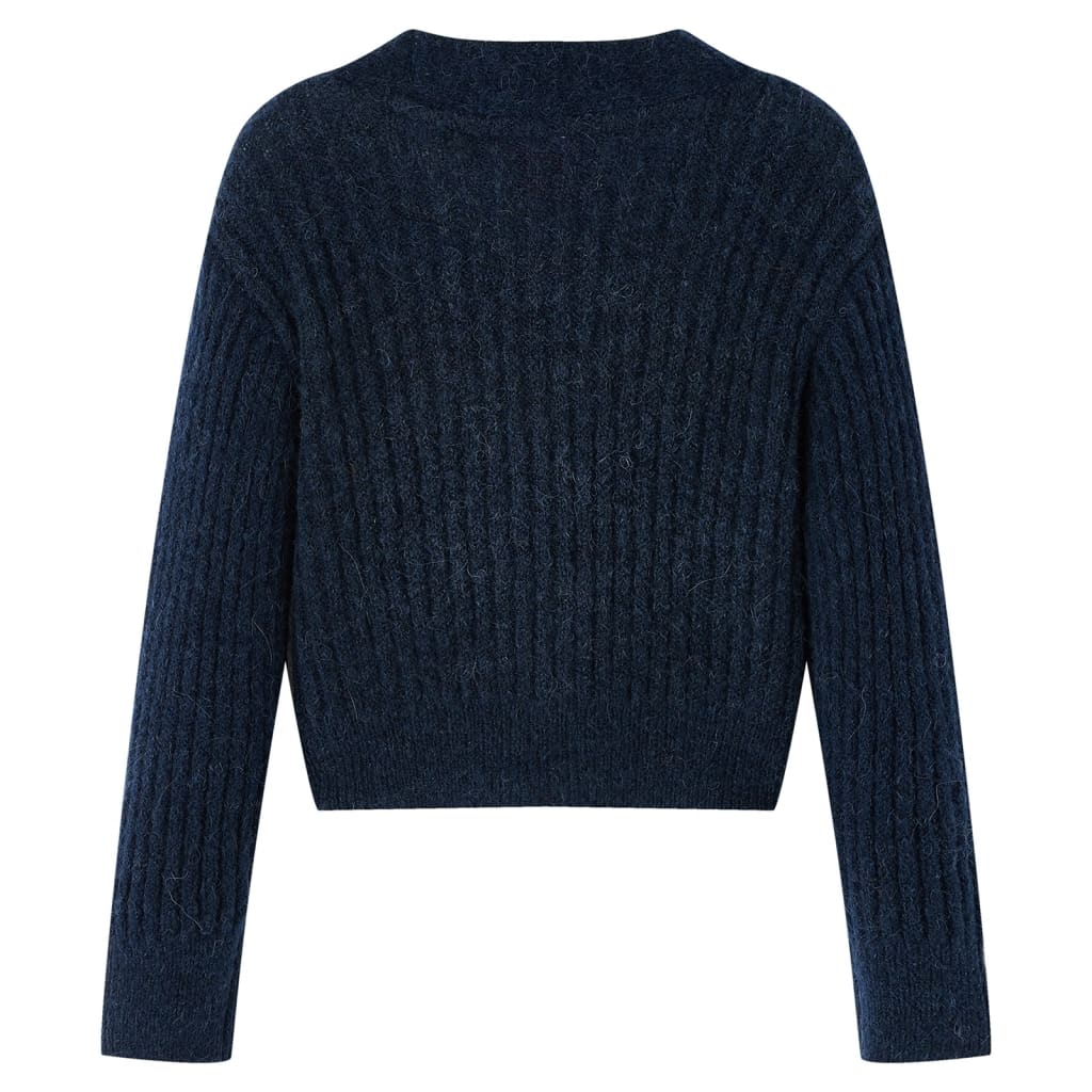 Vidaxl kindervest gebreid 104 marineblauw