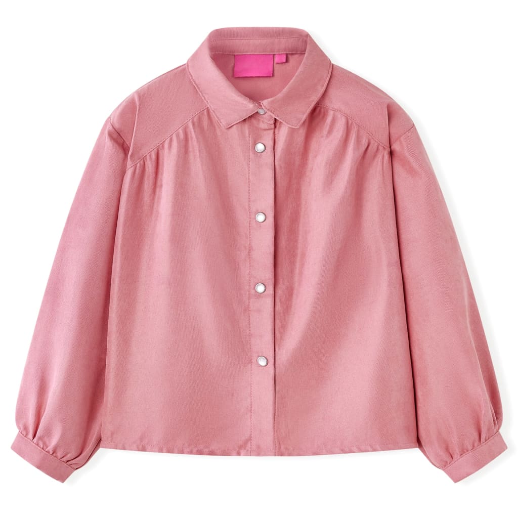 Vidaxl kinderblouse met lantaarnmouwen 140 oudroze