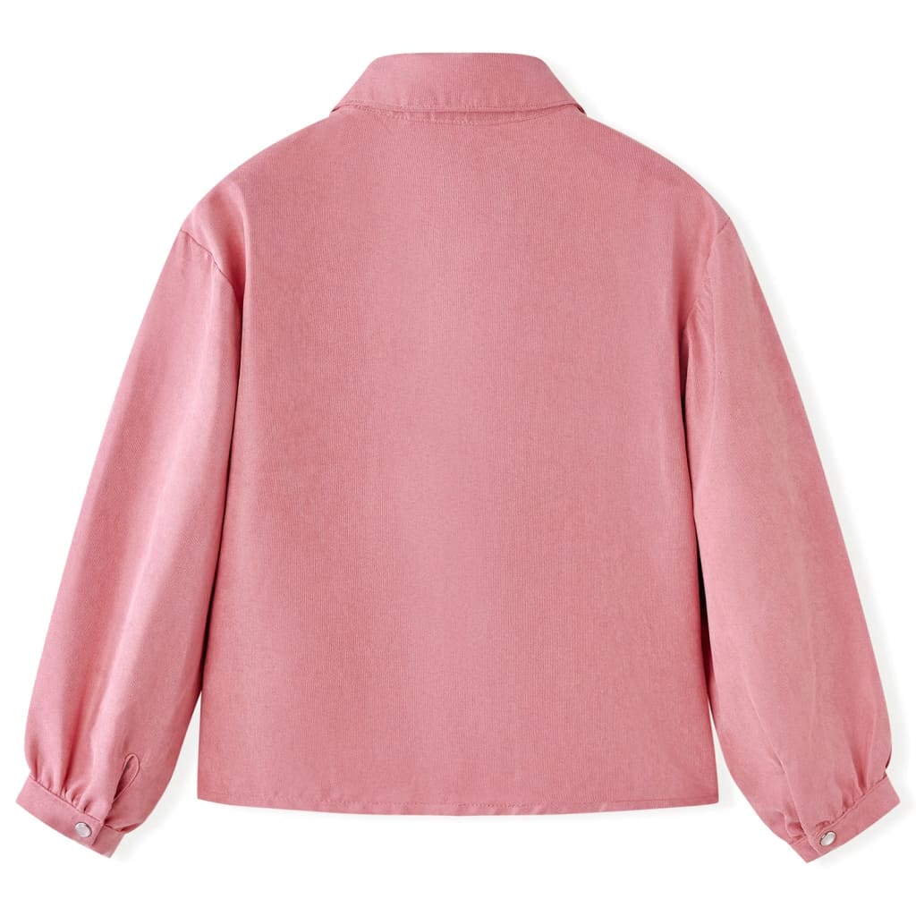 Vidaxl kinderblouse met lantaarnmouwen 140 oudroze