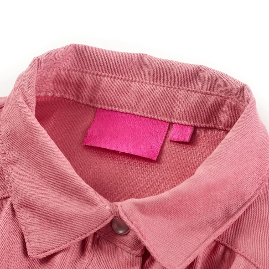 Vidaxl kinderblouse met lantaarnmouwen 140 oudroze
