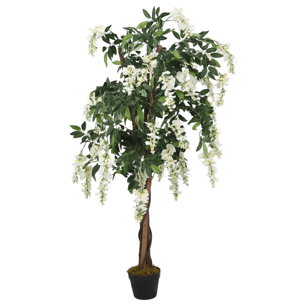 Vidaxl kunstplant blauweregen 1470 bladeren 200 cm groen en wit