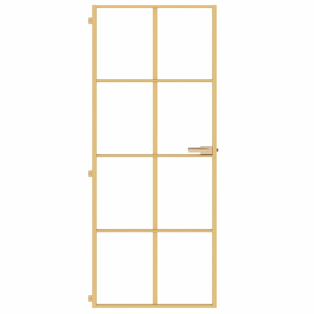 Vidaxl binnendeur klein 83x201,5 cm gehard glas en aluminium goudkleur