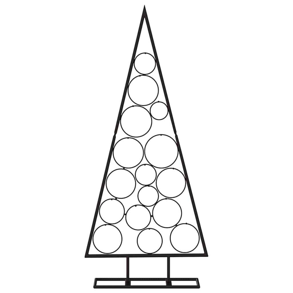 Vidaxl kerstdecoratie kerstboom 125 cm metaal zwart