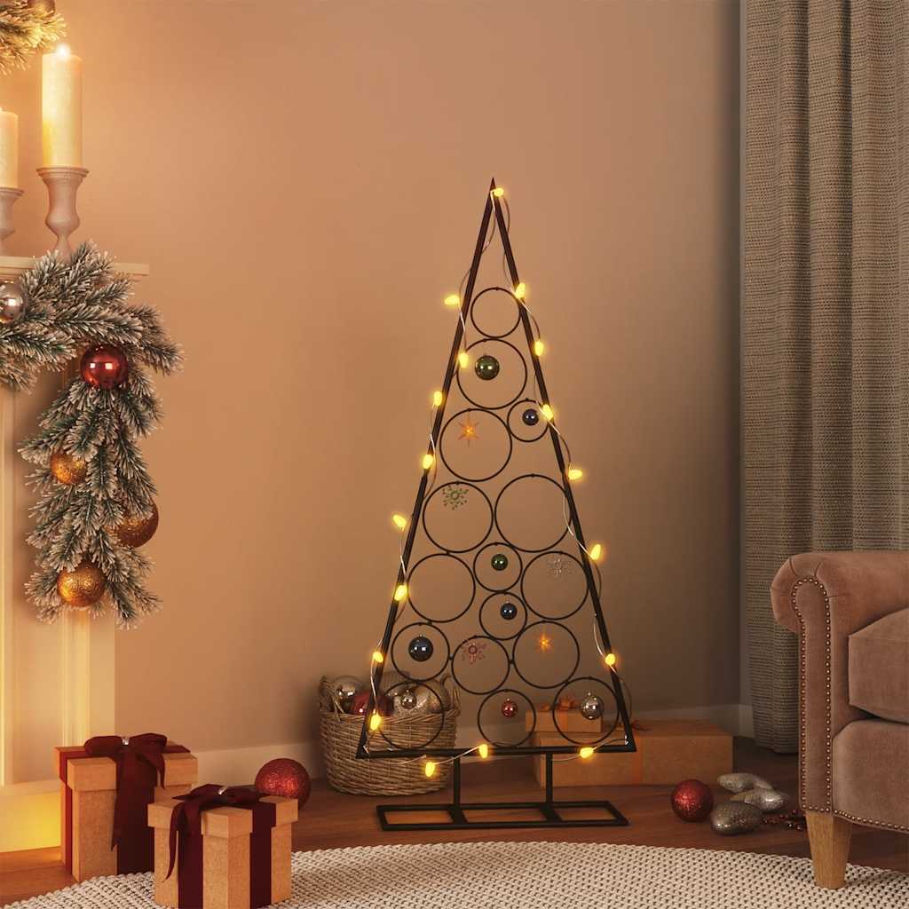 Vidaxl kerstdecoratie kerstboom 125 cm metaal zwart
