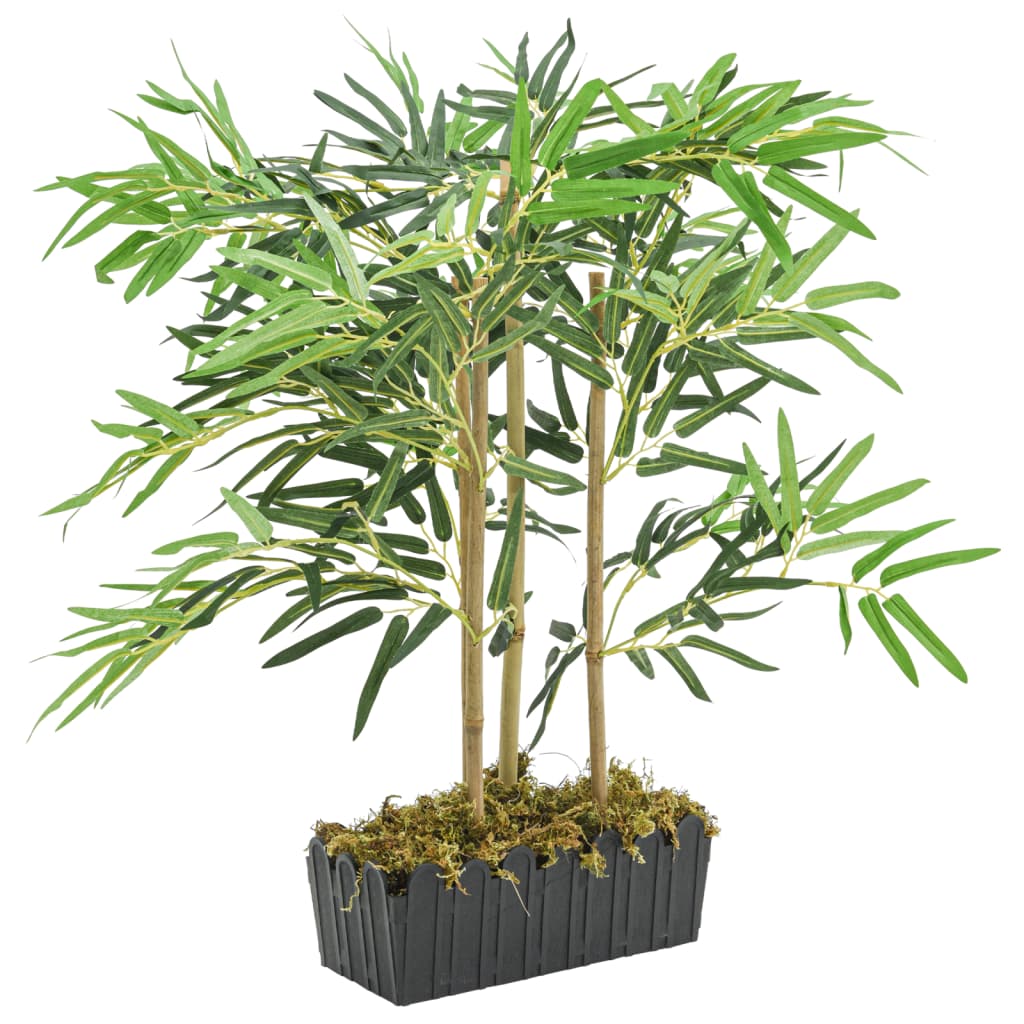 VidaXL Kunstplant bamboe 368 bladeren 80 cm groen