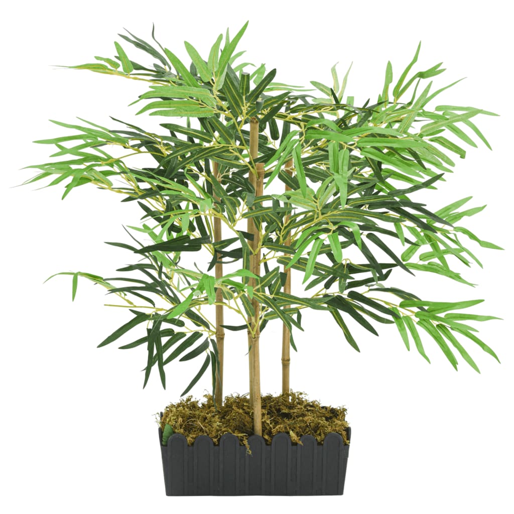 VidaXL Kunstplant bamboe 368 bladeren 80 cm groen