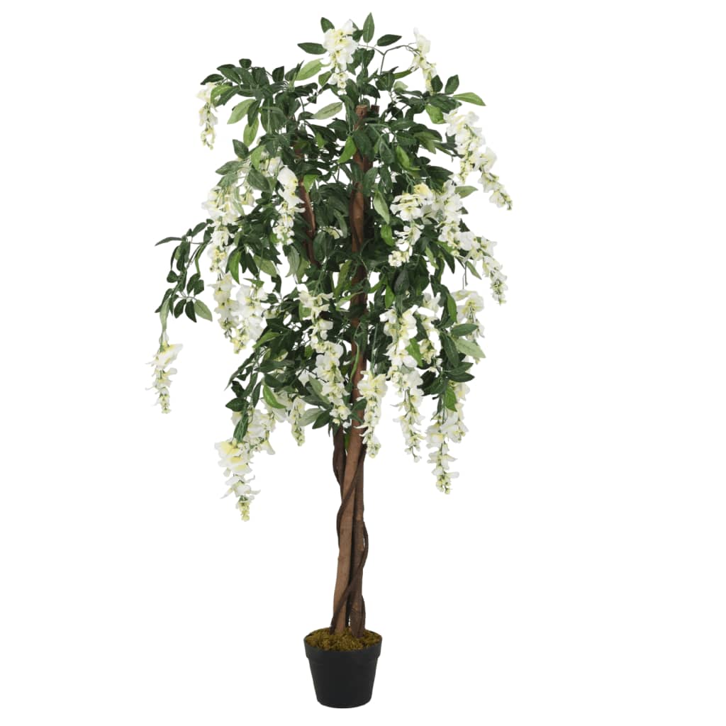 Vidaxl kunstboom blauweregen 560 bladeren 80 cm groen en wit