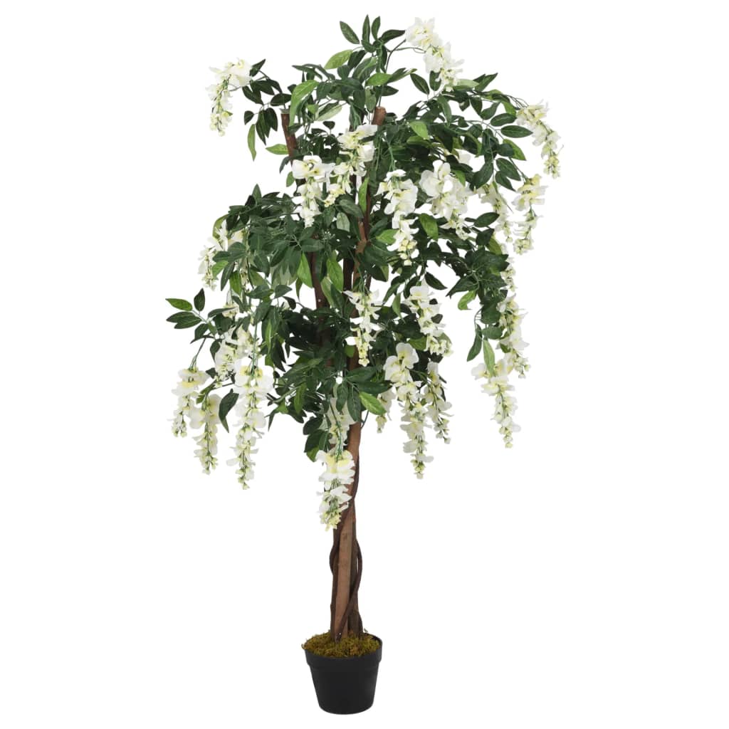 Vidaxl kunstplant blauweregen 840 bladeren 120 cm groen en wit