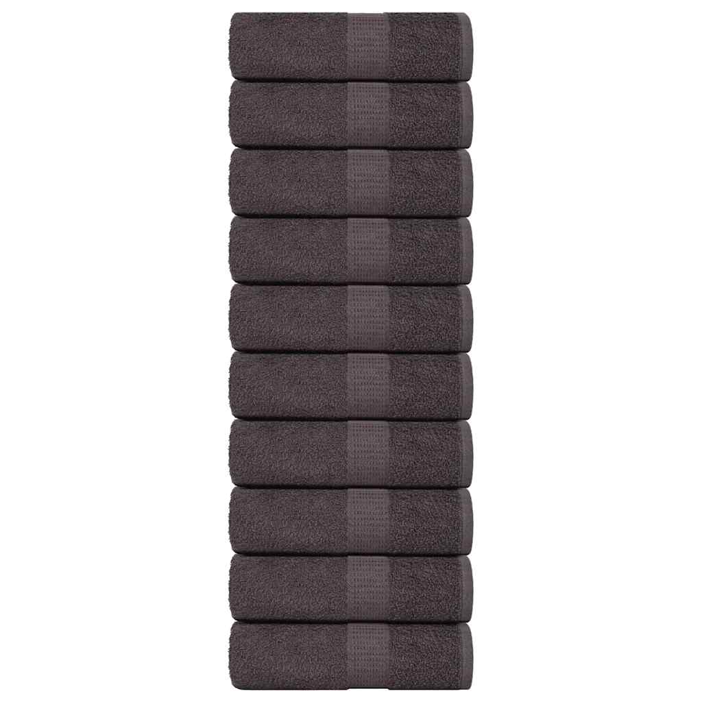 Vidaxl washandjes frogn 10 st 30x30 cm 360 g m² antraciet
